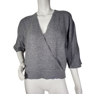 Rachel Zoe Wrap Sweater Gray – Size M
